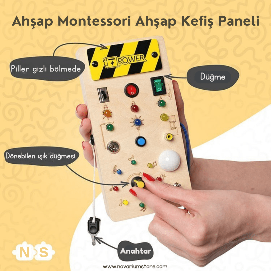 Montessori Ahşap Keşif Panosu